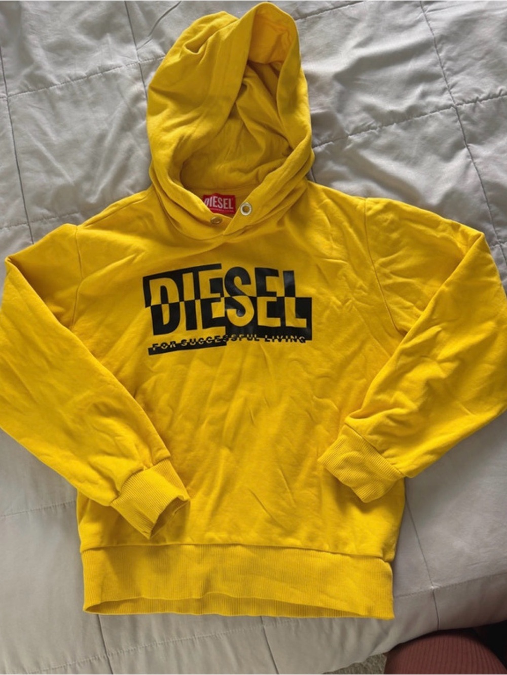 Diesel Yellow Hoodie with Black Logo